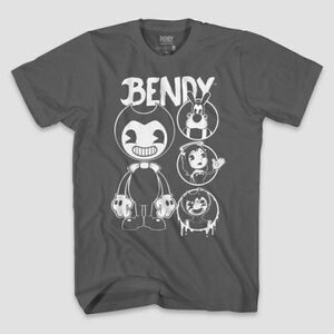 Boys Short Sleeve Bendy and The Ink Machine Graphic Gaming T-Shirt